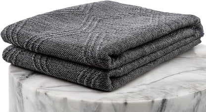 LUXE WEAVERS Modern Farmhouse Smoke 8x10 Washable Area Rug, Anti-Slip Diamond Pattern Carpet