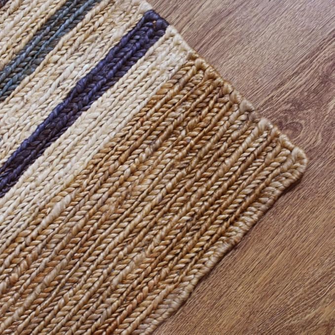 Rugsotic Carpets Hand Woven Flat Weave Kilim Wool ECO-Friendly Area Rugs - 8'x10', Rectangle Shape, Silver Color, Solid Plain Design, Low Pile Handmade Rugs for Living Room, Bed Room (D00111)