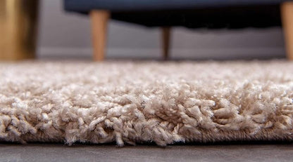 Unique Loom Solid Shag Collection Area Rug (9' x 12' Rectangle, Taupe)