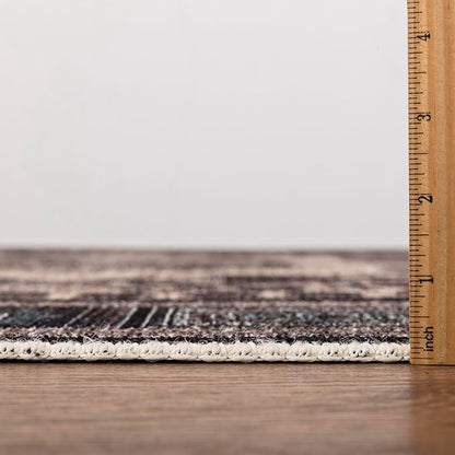 Keen Home Design 2x7 Rug - Machine Washable Runner Rug with Non-Slip Backing, Ideal for Hallway, Entryway, Kitchen, Laundry Room - Vintage, Easy Clean, Durable, Low Pile Rug - (2'6" x 7')