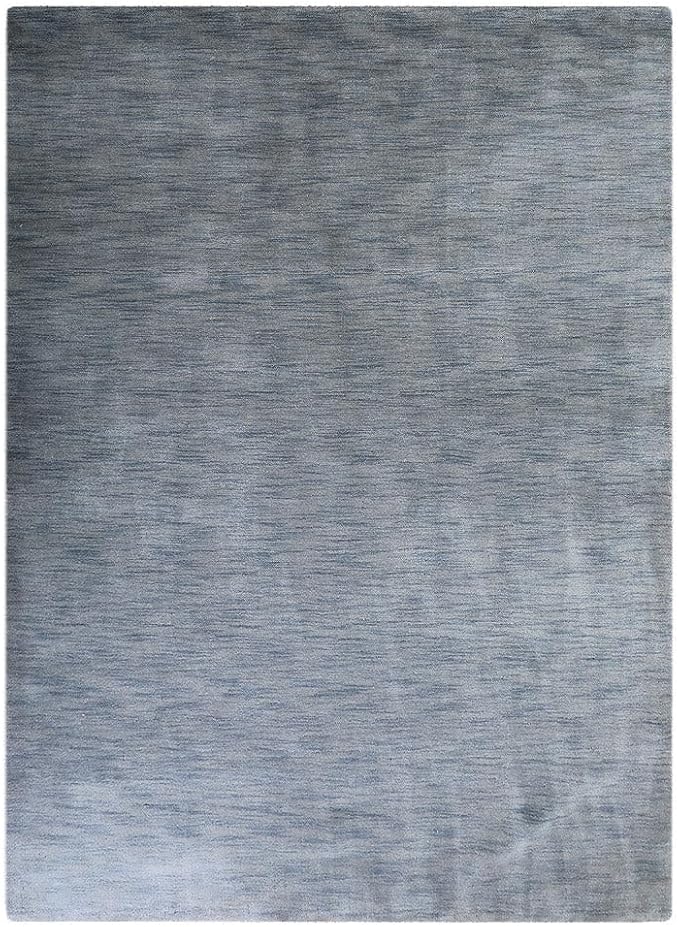 Rugsotic Carpets Hand Knotted Gabbeh Wool 3'x5' Area Rug Solid Light Blue L00111
