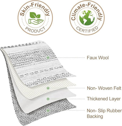 Nakagishi Area Rug Living Room Rugs: 12X15 Machine Washable Boho Large Neutral Farmhouse Stain Resistant Moroccan Indoor Floor Carpet for Bedroom Nursery Dorm Dining Room Home-Color Gray