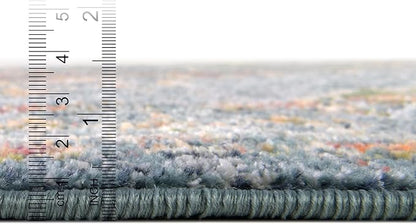 Unique Loom Isabella Collection Area Rug - Rossellini (2' x 8' Runner, Blue/ Beige)