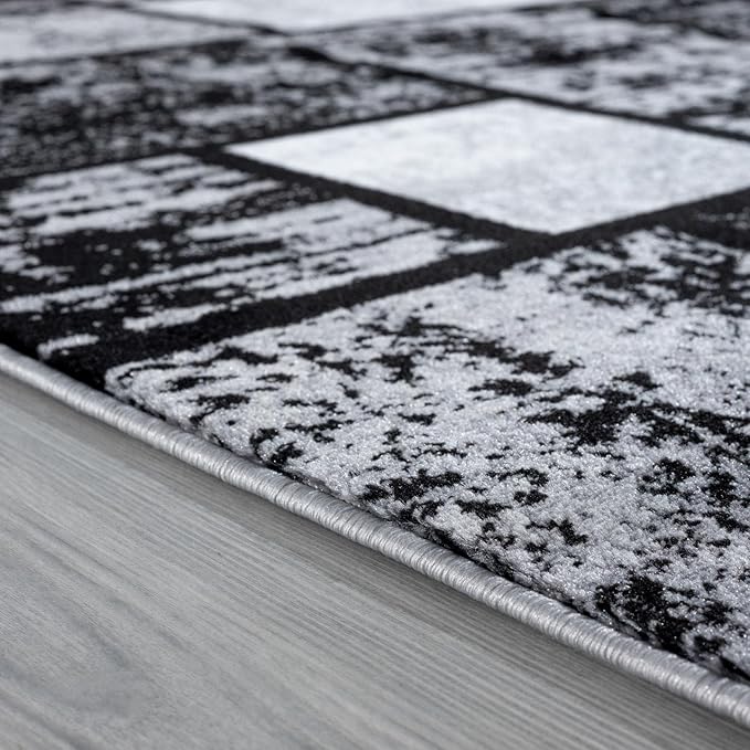 LUXE WEAVERS Modern Geometric Squares 10007 Gray 5x7 Area Rug
