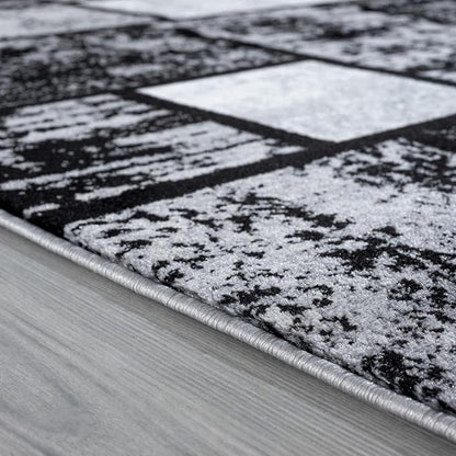 LUXE WEAVERS Modern Geometric Squares 10007 Gray 5x7 Area Rug