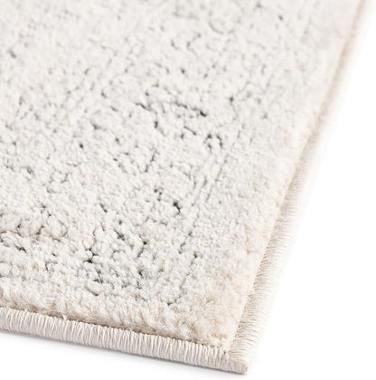 Unique Loom Isabella Collection Area Rug - Rossellini (2' 7" x 10' Runner, White/ Black)