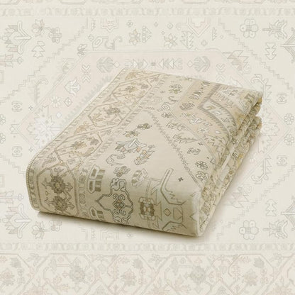 SERISSA 5x7 Boho Area Rug, Washable Non-Slip Rugs for Living Room, Large Beige Rug Ultra Soft Vintage Farmhouse Print Distressed Carpet for Bedroom Dining Room Dorm Office Home Decor