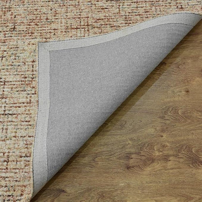 Hand Tufted Wool ECO-Friendly Area Rugs - 4'x6', Rectangle Shape, Light Brown, Solid Plain Design, High Pile Handmade Anti Skid Area Rugs for Living Room, Bed Room (KWC111)