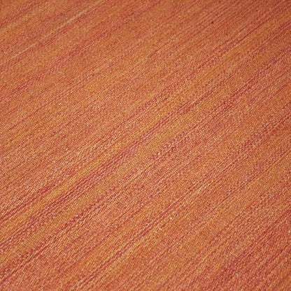 Rugsotic Carpets Hand Woven Flat Weave Kilim Wool ECO-Friendly Area Rugs - 8'x8', Square Shape, Dark Orange Color, Solid Plain Design, Low Pile Handmade Rugs for Living Room, Bed Room (D00111)