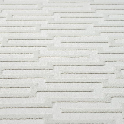 Abani Cream Area Rug for Living Room, Bedroom -Geometric Pattern - 6 x 9 -Durable & Easy to Clean
