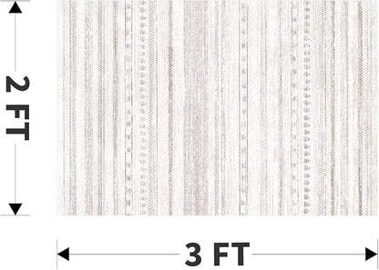 Small Area Rug-2x3 Entryway Rug Non Slip Washable Low Pile Indoor Door Mat Neutral Distressed Boho Moroccan Entrance Rugs Carpet for Bedroom Kitchen Powder Room Front Porch Bathroom, Pink