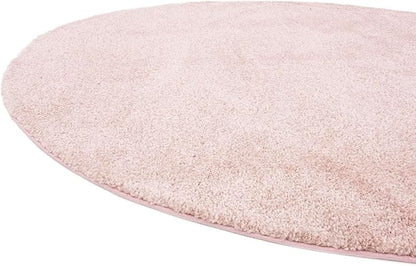 Unique Loom Solo Collection Area Rug - Calabasas (7' 10" Round, Pink)
