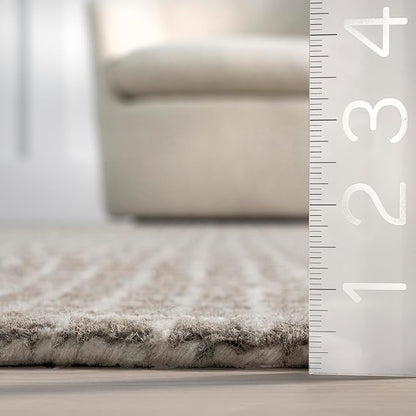 Rugs USA Melrose Grey, 3' x 5', Handmade, Wool & Cotton, Soft and Cozy, High Traffic, Stain Resistant, Easy Clean, Durable Area Rug for Bedroom, Living Room, Dining Space, Den, Entryway