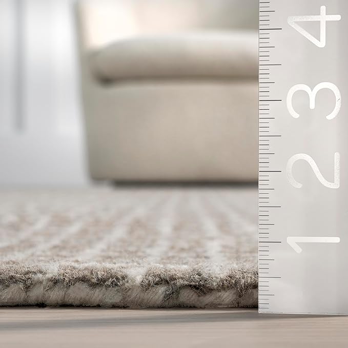 Rugs USA Melrose Grey, 2'6" x 8', Handmade, Wool & Cotton, Soft and Cozy, High Traffic, Stain Resistant, Easy Clean, Durable Area Rug for Bedroom, Living Room, Dining Space, Den, Entryway