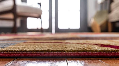 Unique Loom Barista Collection Area Rug - Kouillou (5' 3" Round, Multi/ Brown)