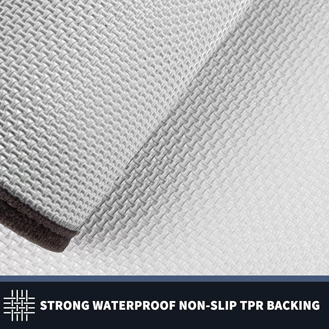 PURRUGS Dirt Trapping Door Mat 24" x 36", Non-Slip/Skid Machine Washable Entryway Rug, Shoes Scraper, Throw Rug, Super Absorbent Area Rug for Muddy Wet Shoes and Paws, Grayish Brown & Coffee