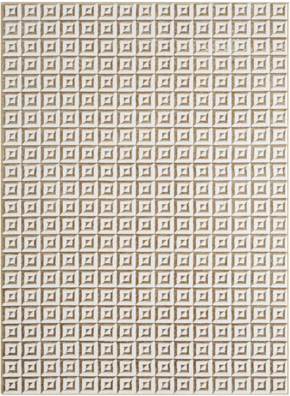 LUXE WEAVERS Geometric Greek Pattern Area Rug, Gold, 4'X5'