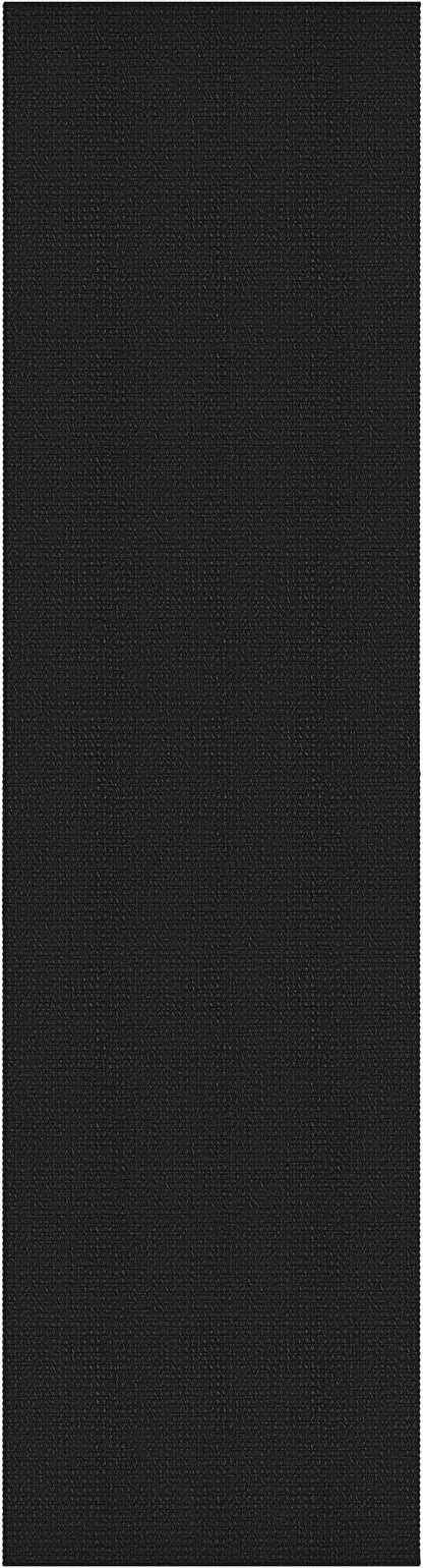 Braided Runner Rug 2x12 Ft Washable Runners for Hallways Non Slip Rubber Backed Kitchen Runners Cotton Extra Long Entryway Runner Indoor, Woven Carpet for Hall Entryway, Black/Grey