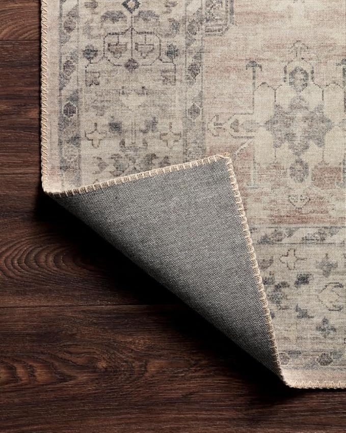 Loloi Hathaway Collection HTH-03 Java/Multi 9'-0" x 12'-0", .25" Thick Area Rug, Soft, Durable, Printed, Modern, Low Pile, Non-Shedding, Easy Clean, Living Room Rug