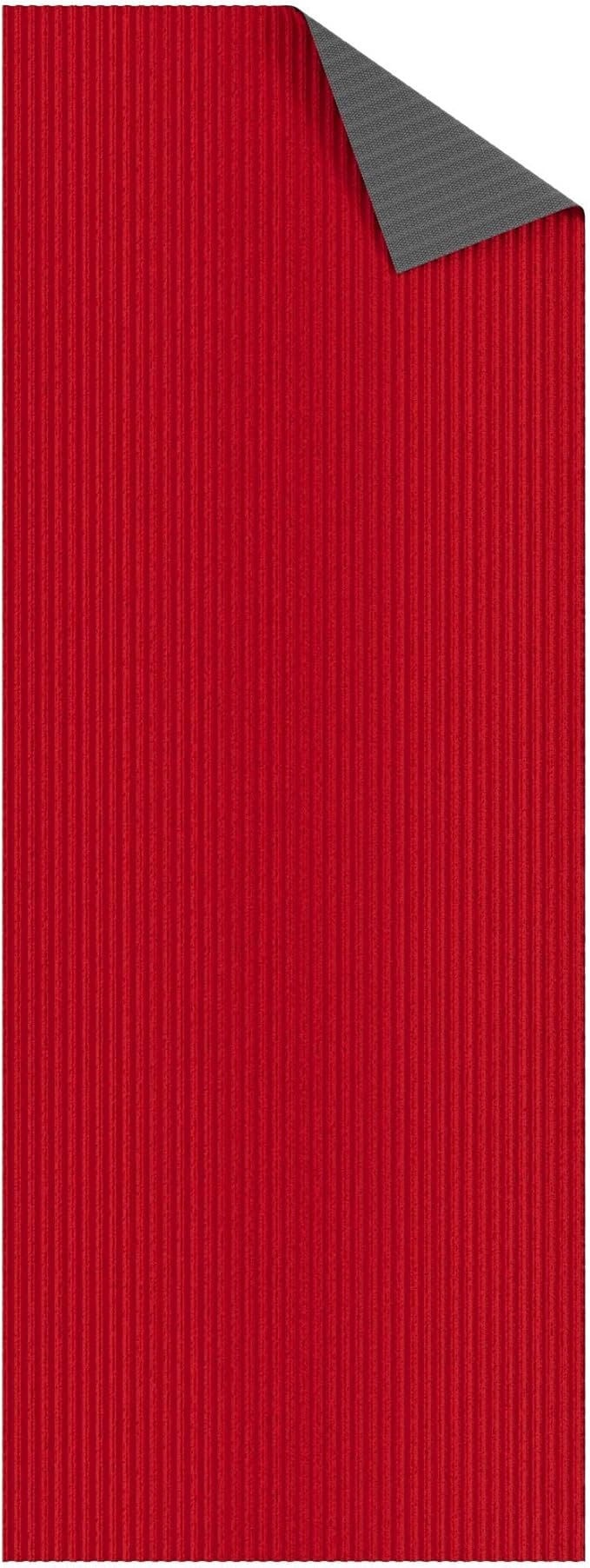 Ottomanson 2' x 38' Hallway Runner with Scraper Pile - Extra Durable Non-Slip Rug Mat for Indoor & Outdoor Use - Ideal for Kitchen, Entryway, Patio & Garage - High-Traffic Carpet, Red