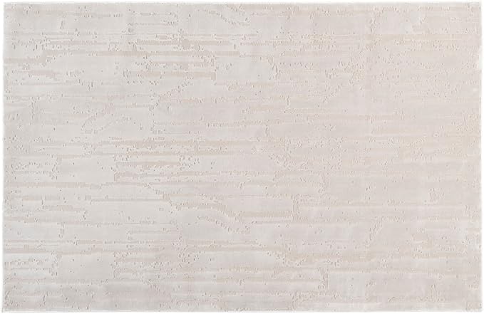 Revival Rugs Ebb 3'11"x6'1" Machine Washable Area Rug for Kitchen Bedroom - 100% Recycled Oeko-TEX Certified, Medium Pile, Taupe