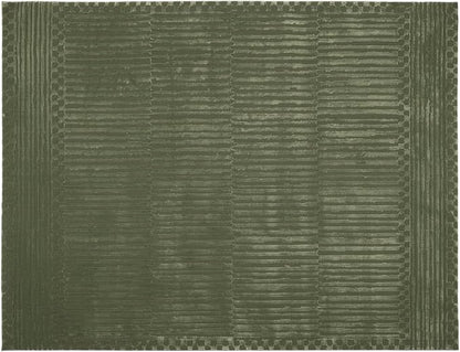 Revival Rugs Soloba 7'10"x10' Washable Area Rug for Living Room Bedroom - 100% Recycled Oeko-TEX Certified, Medium Pile, Green