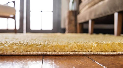 Unique Loom Solo Collection Area Rug - Calabasas (10' x 13' Rectangle, Yellow)