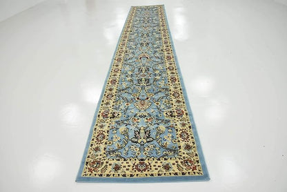 Unique Loom Sialk Hill Collection Area Rug - Washington (2' 11" x 16' 5" Runner Light Blue/Navy Blue)