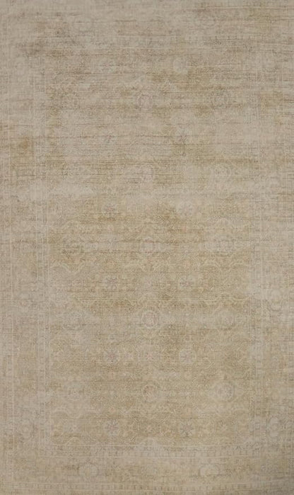Rug Source Transitional Collection, 5x8 Rug, Hand Knotted Beige & Ivories All-Over Rug, Oriental Viscose Silk Carpet for Foyer, Entryway and Hallway