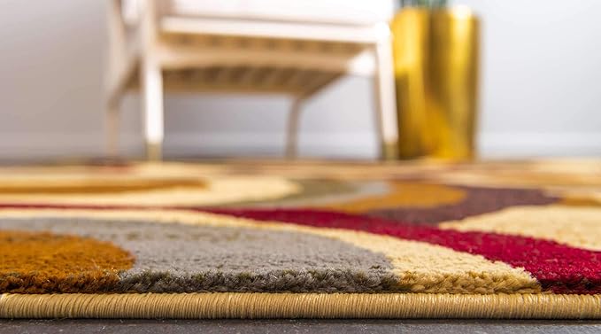 Unique Loom Barista Collection Area Rug - Kona (4' 1" x 6' 1" Rectangle, Beige/ Black)