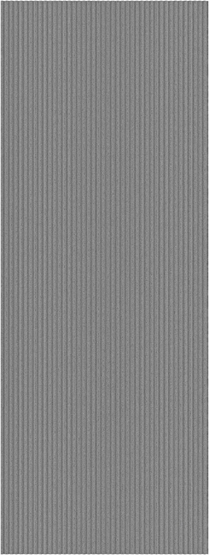 Ottomanson 2' x 43' Hallway Runner with Scraper Pile Extra Durable Non-Slip Rug Mat for Indoor & Outdoor Use - Ideal for Kitchen, Entryway, Patio & Garage - High-Traffic Carpet, Gray