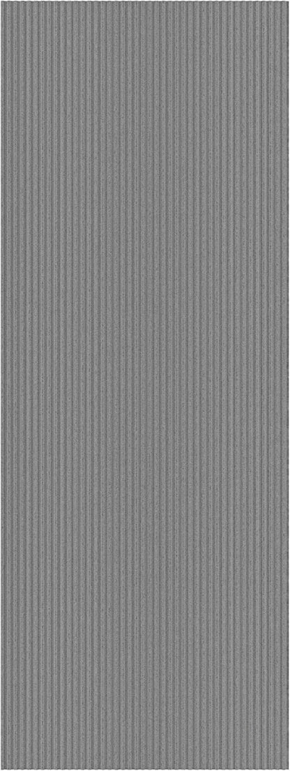 Ottomanson 2' x 23' Hallway Runner with Scraper Pile Extra Durable Non-Slip Rug Mat for Indoor & Outdoor Use - Ideal for Kitchen, Entryway, Patio & Garage - High-Traffic Carpet, Gray