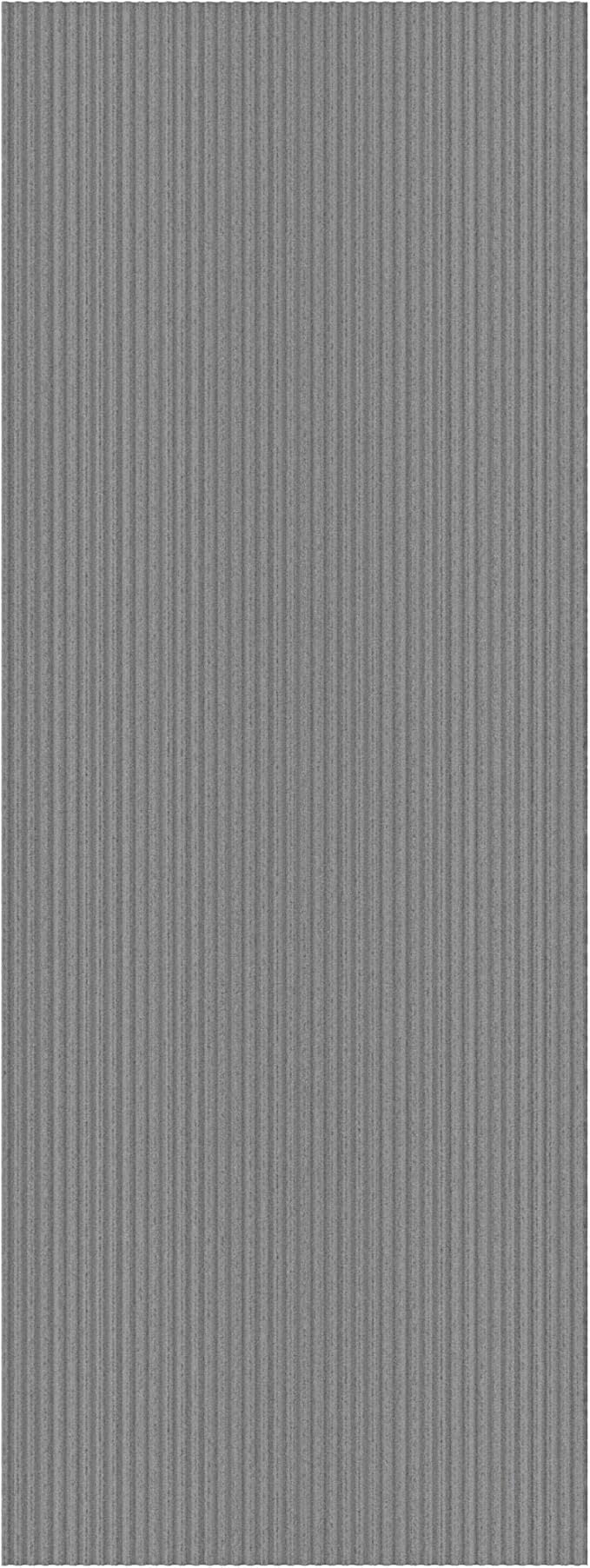 Ottomanson 2' x 6' Hallway Runner with Scraper Pile - Extra Durable Non-Slip Rug Mat for Indoor & Outdoor Use - Ideal for Kitchen, Entryway, Patio & Garage - High-Traffic Carpet, Gray
