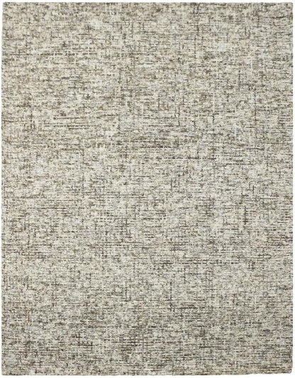 Hand Tufted Wool ECO-Friendly Area Rugs - 4'x6', Rectangle Shape, Dark Brown & Beige, Solid Plain Design, High Pile Handmade Area Rugs for Living Room, Bed Room (KWC111)