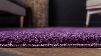 Unique Loom Solo Collection Area Rug - Calabasas (10' x 13' Rectangle, Violet)