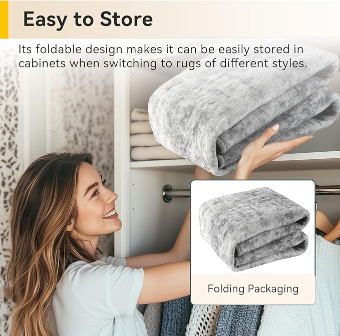 Washable Area Rugs 2'x8' Non-Slip Modern Abstract Soft for Living Room Entryway Bedroom Nursery, Print Pattern, Gray White Grey