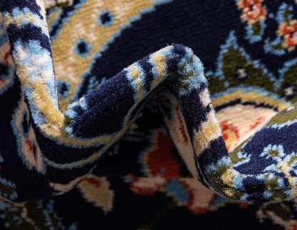Unique Loom Espahan Collection Area Rug - Cape Cod (9'x 12' Rectangle, Navy Blue/ Black)