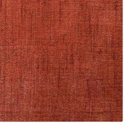 Hand Knotted Loom Wool ECO-Friendly Area Rugs - 6'x6', Square, Light Red Color, Solid Plain Design, High Pile Handmade Anti Skid Area Rugs for Living Room, Bed Room (L00111)