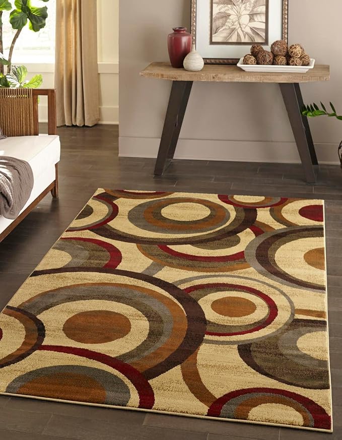 Unique Loom Barista Collection Area Rug - Kona (3' 1" x 5' 3" Rectangle Beige/Black)