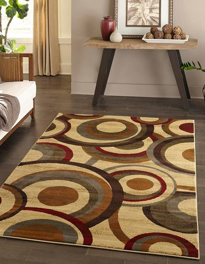 Unique Loom Barista Collection Area Rug - Kona (3' 1" x 5' 3" Rectangle Beige/Black)
