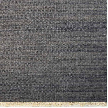 Rugsotic Carpets Hand Woven Flat Weave Kilim Wool 2'6''x6' Runner Area Rug Solid Silver D00111