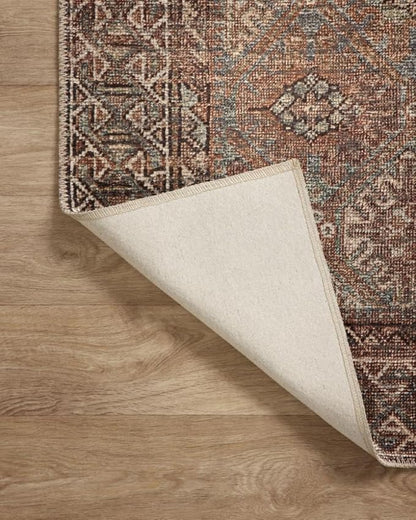Loloi Amber Lewis Billie Collection BIL-04 Aqua/Rust 10'-0" x 14'-0", 0.19" Thick Area Rug