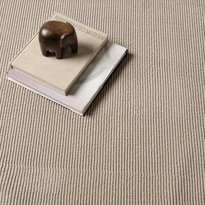Revival Rugs Stripe 2'7"x9' Machine Washable Runner Rug for Hallway Entryway - 100% Recycled Oeko-TEX Certified, Medium Pile, Taupe