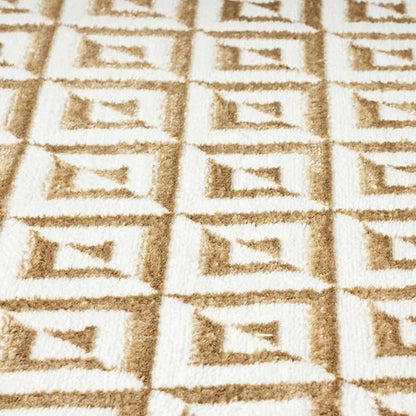 LUXE WEAVERS Geometric Greek Pattern Area Rug, Gold, 5'X7'