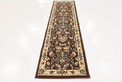 Unique Loom Sialk Hill Collection Area Rug - Washington (2' 2" x 8' 2" Runner Brown/Black)