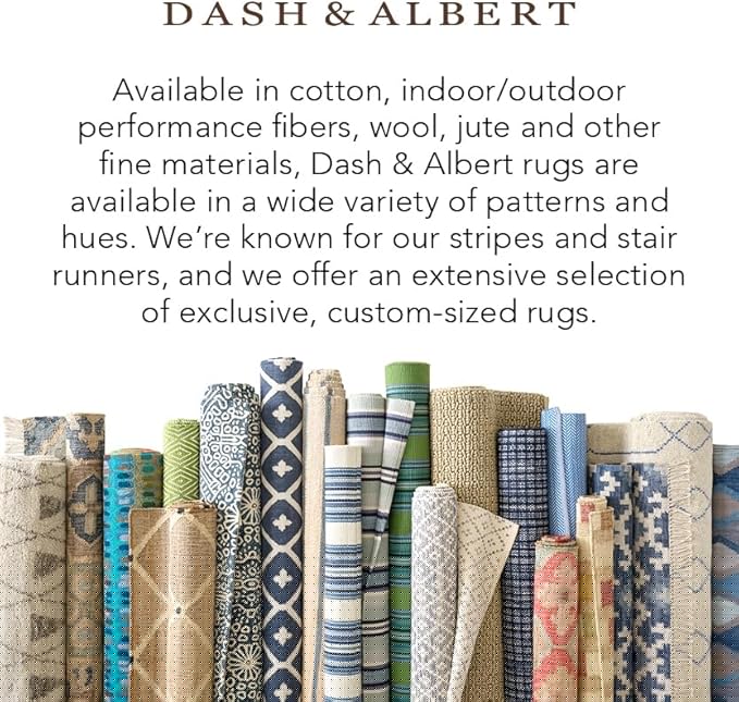 Dash & Albert Cady Stripe Multi Machine Washable Rug, 7.5 X 9.5 Feet, Multicolored Stripe Pattern - Premium Luxury Hotel Quality Soft Breathable Hypoallergenic Machine Washable Easy Care All Season