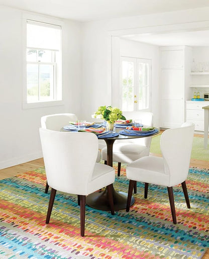 Dash and Albert Paint Chip Wool Area Rug - 2' x 3' Multicolor Graphic Hand Micro Hooked Accent Rug - Durable, High Traffic Areas Hallway, Living Room, Stairs