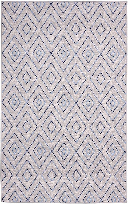 Furnish my Place Diamond Pattern Area Rug - 5 ft. x 8 ft., Light Grey, Moroccan, Transitional Rug with Geometric Style