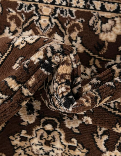 Unique Loom Sialk Hill Collection Area Rug - Washington (6' 1" x 9' Rectangle Brown/Black)