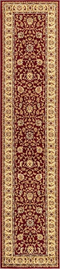 Unique Loom Voyage Collection Traditional Oriental Classic Intricate Design Area Rug (2' 7 x 12' 0 Runner, Red/Gold)